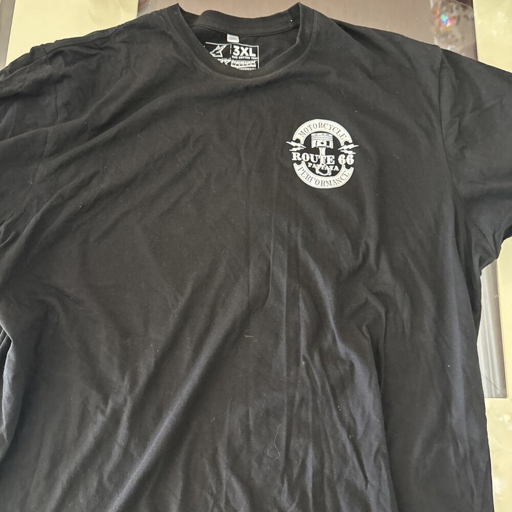 Motorcycle Performance Route 66 Tee Shirt 3 Xl